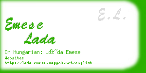 emese lada business card
